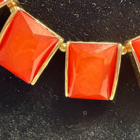 CHARMING CHARLIE Orange Princess Fringe Necklace - Picture 2 of 3